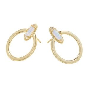 Kendra Scott x Target Emma Gold Open Frame Hoop Earrings - Dichroic Glass